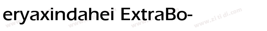 eryaxindahei ExtraBo字体转换